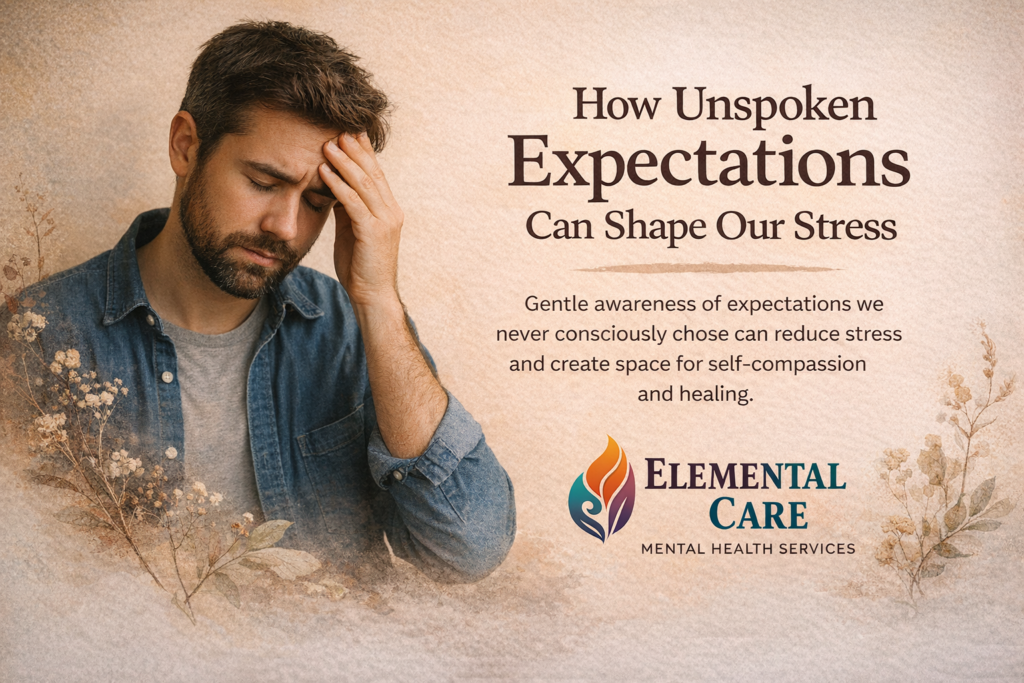 A man appearing overwhelmed, reflecting the emotional impact of unspoken expectations and chronic stress.